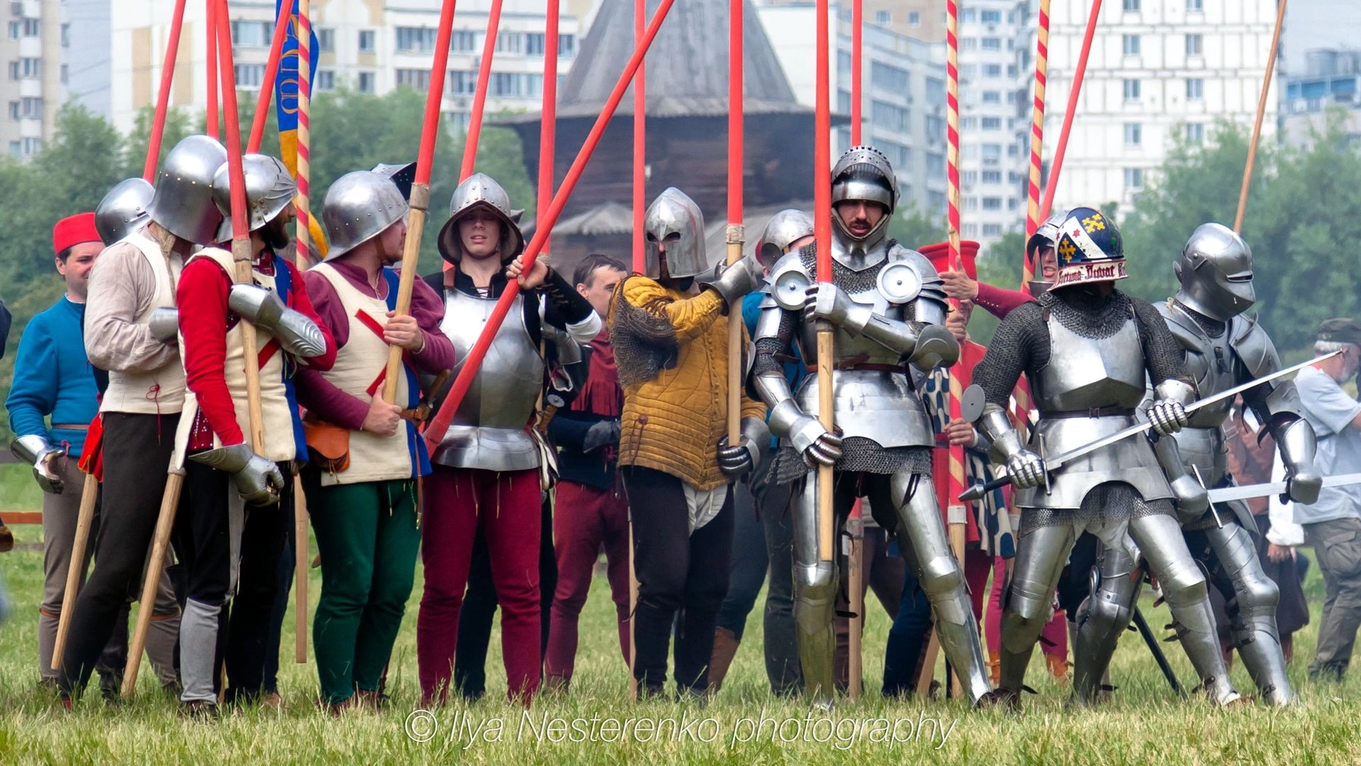 Reenactors at a history festival, Moscow