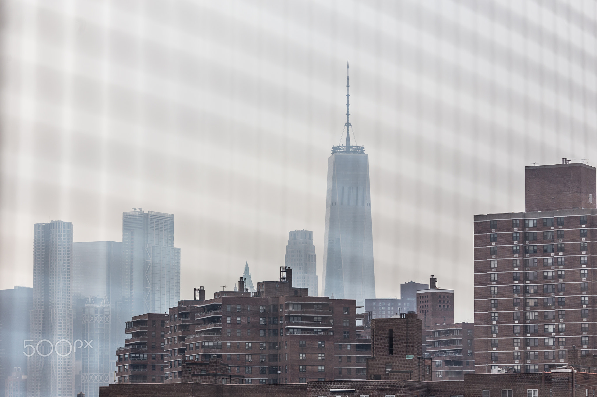 New York Chinatown district and lower manhattan offices on the becakground