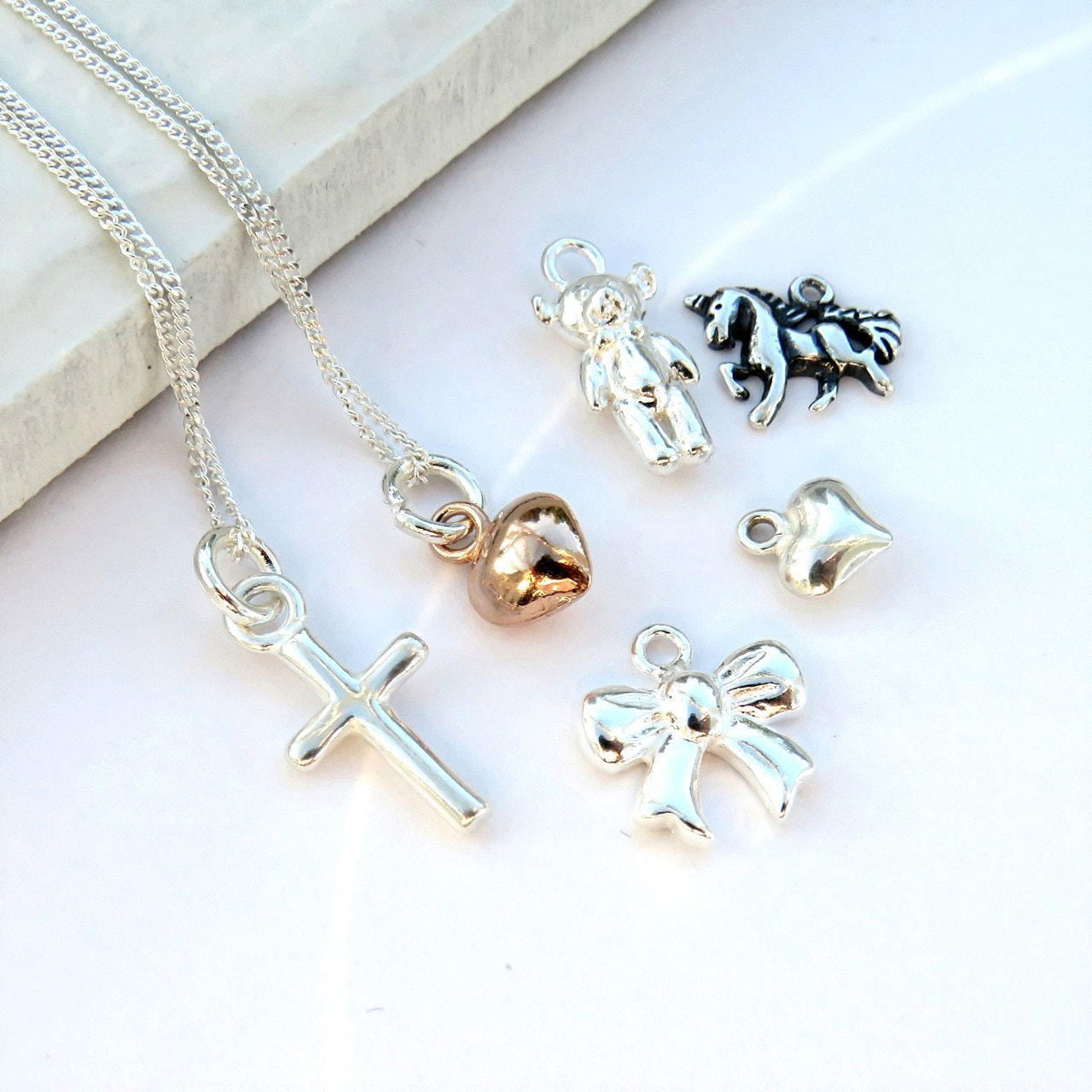 Girls SS Mini Charm Necklace