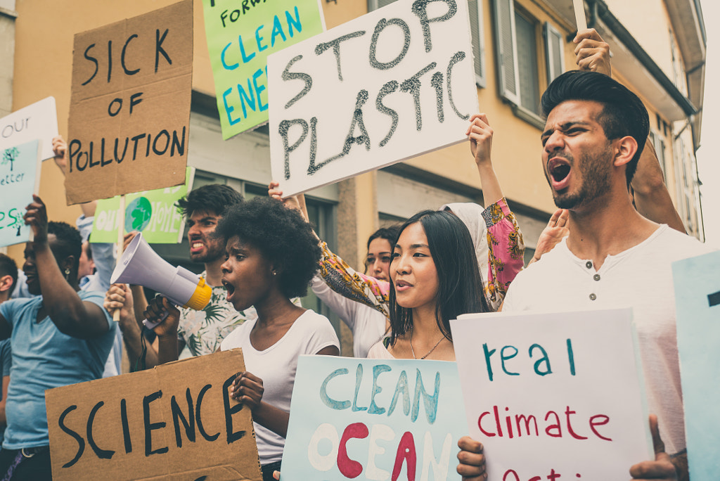 Public demonstration on the street against global warming and po by Cristian Negroni on 500px.com