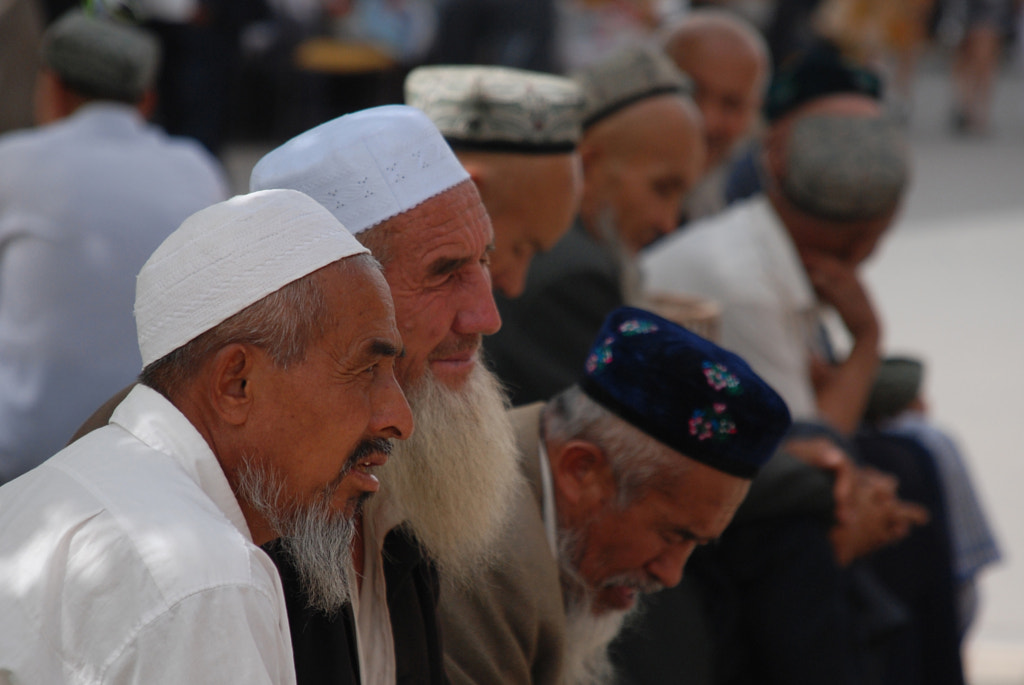 Uyghur men in front of the Id Kah Mosque by Konstantin Novakovic on 500px.com