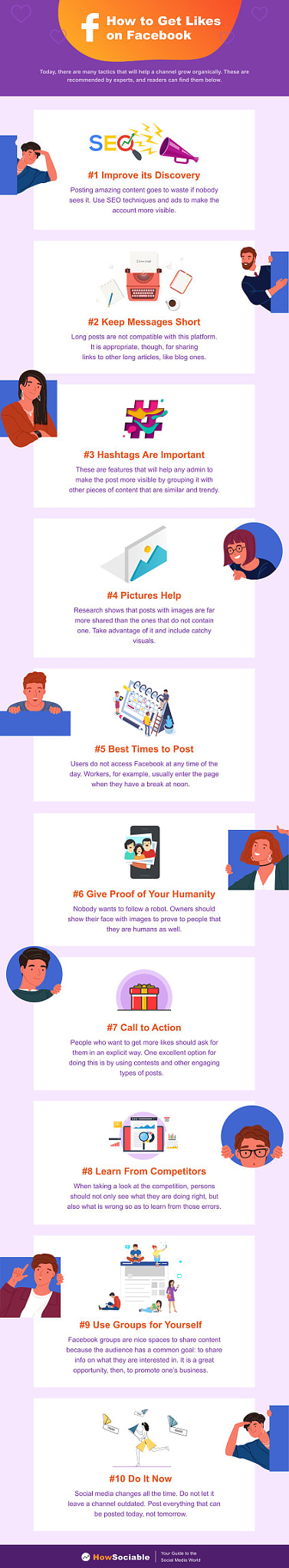 How to Get Likes on Facebook Infographic