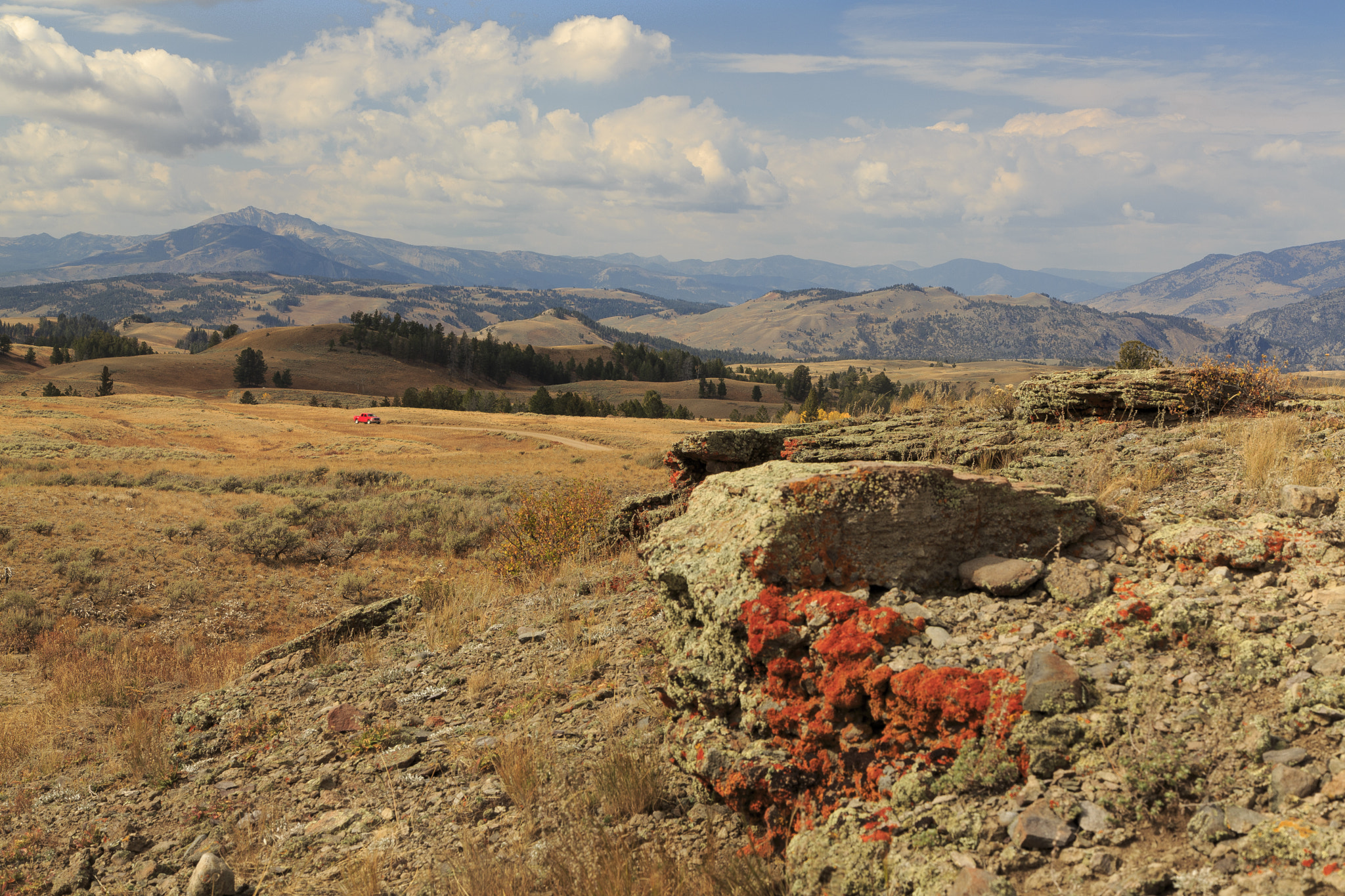 Little red truck of Yellowstone