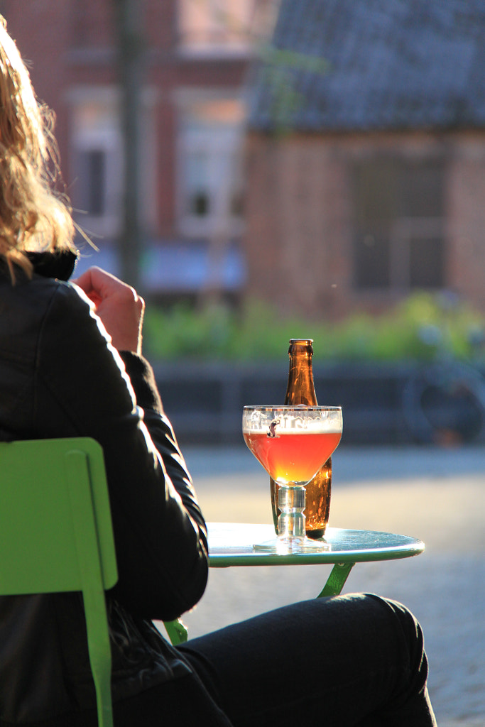 Enjoying a belgian beer in the evening sun by Kristel Van Loock on 500px.com