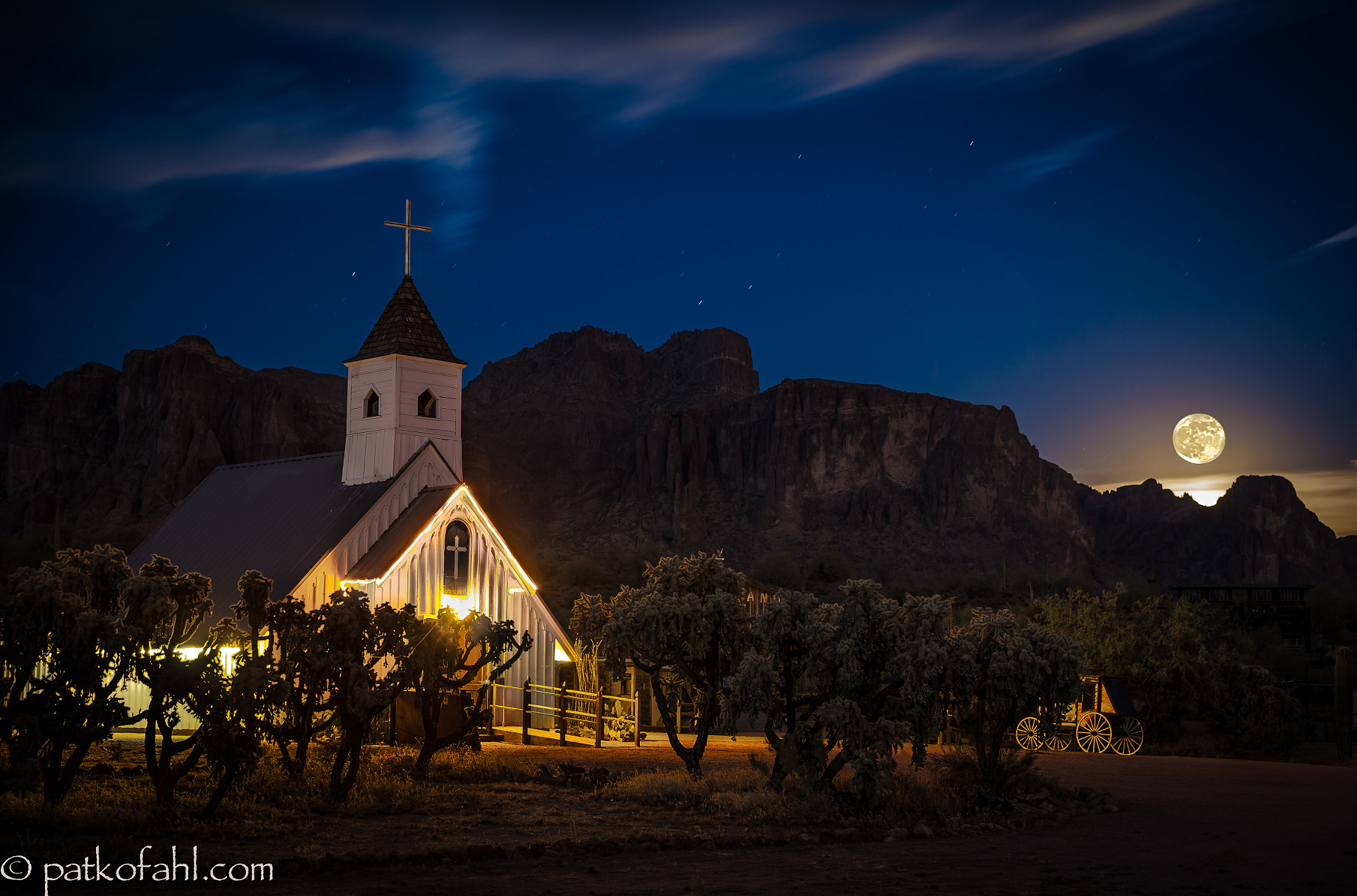 Super Moon over the Superstitions by Pat Kofahl / 500px