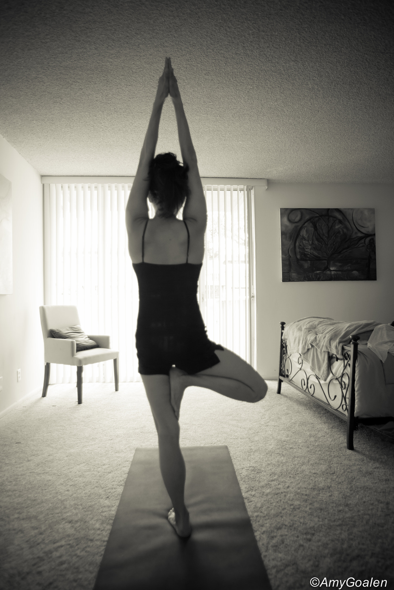 finding my center...: Tree Pose. Home yoga practice. Yoga series "The Soul of a Yogi" Crista Sullivan.