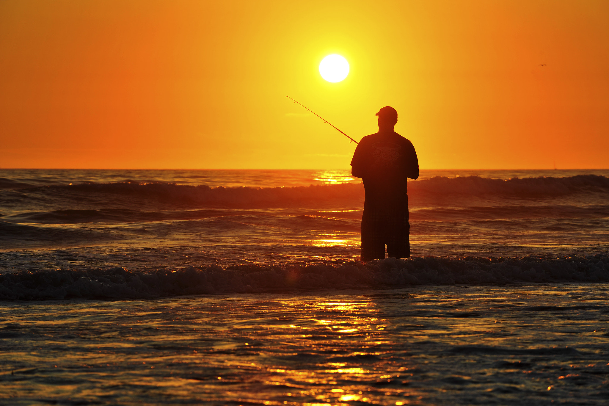 Surf Fishing at Sunset at Oceanside - August 22, 2013 by Rich Cruse / 500px