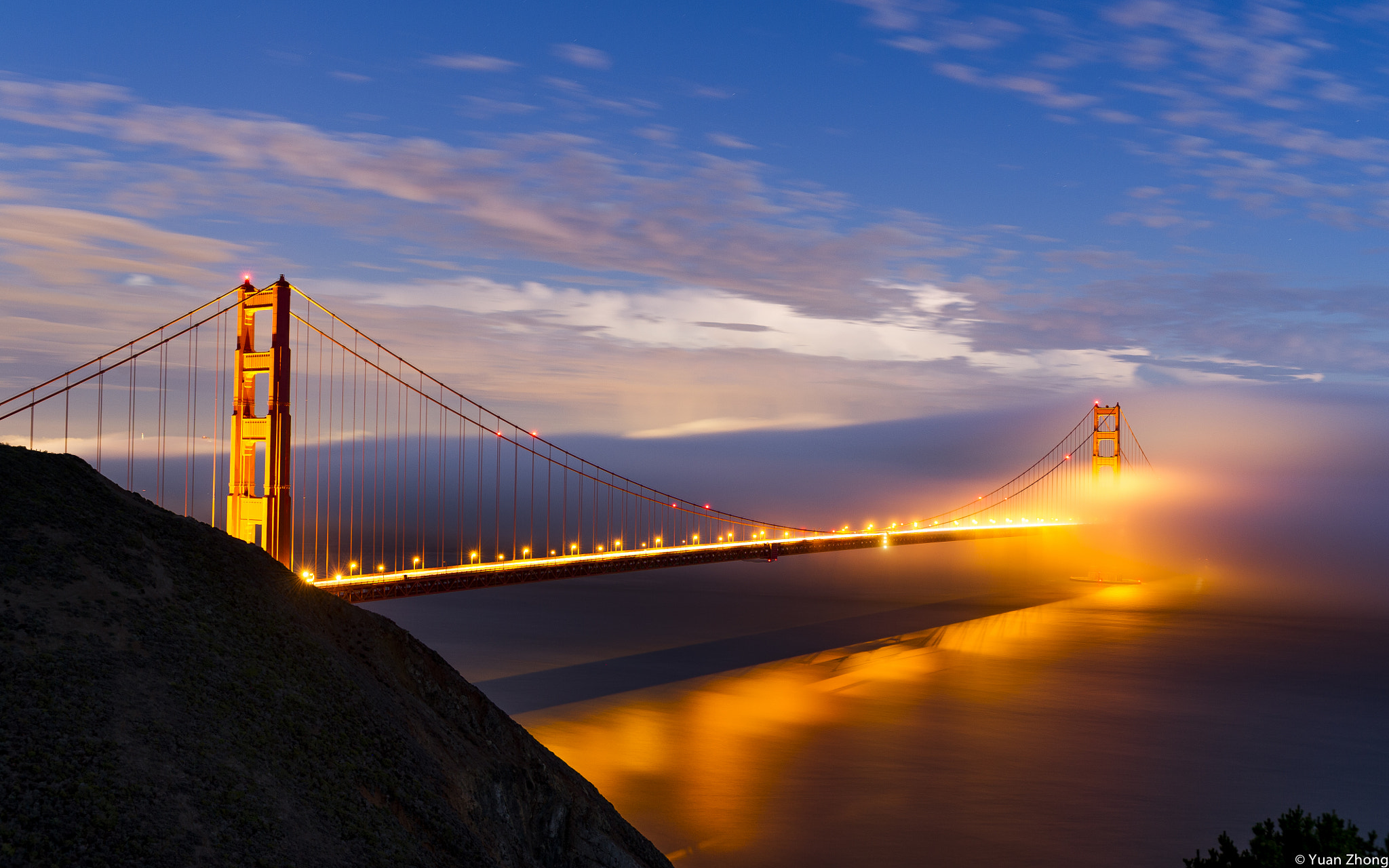 Golden Gate Bridge at Night I by Yuan Zhong / 500px