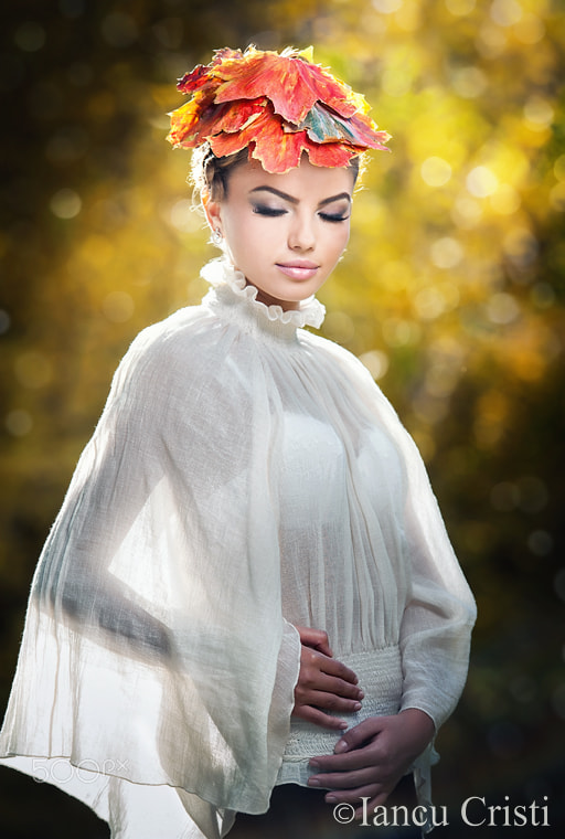 Autumn Woman. Beautiful creative makeup