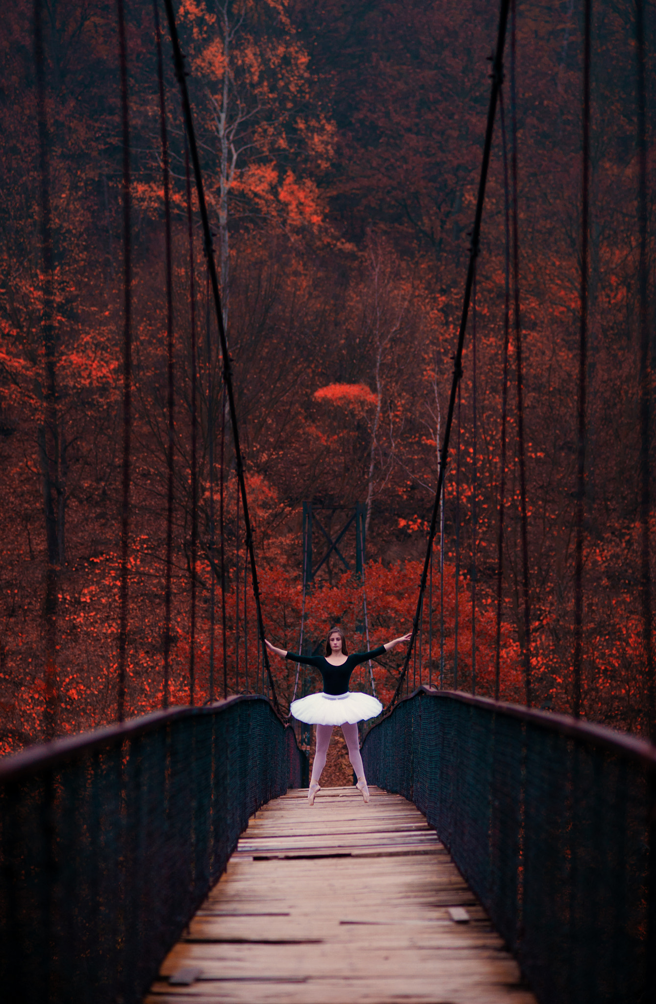 Bаllerina on a bridge