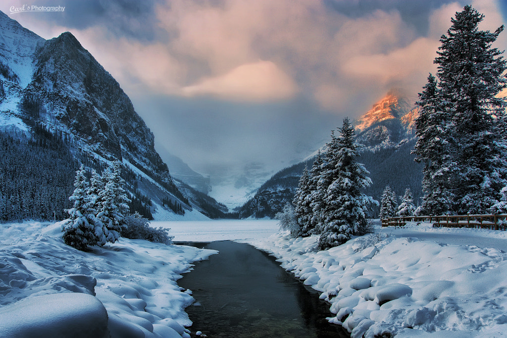 Lake Louise In Winter by Carl Pan / 500px