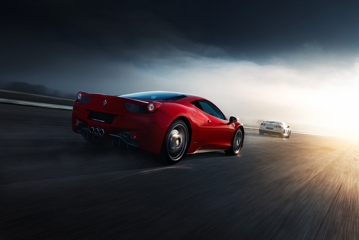 Ferrari 458 Italia vs Nissan GT-R by Thomas Larsen - Photo 53476286 / 500px