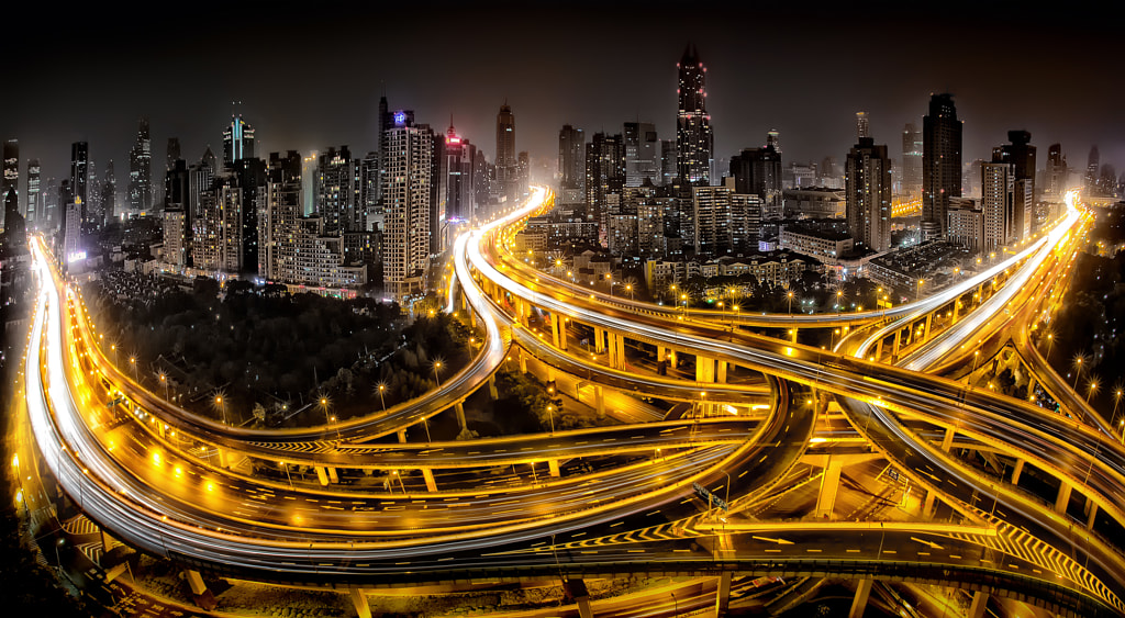 Shanghai at Night, автор — Clemens Geiger на 500px.com