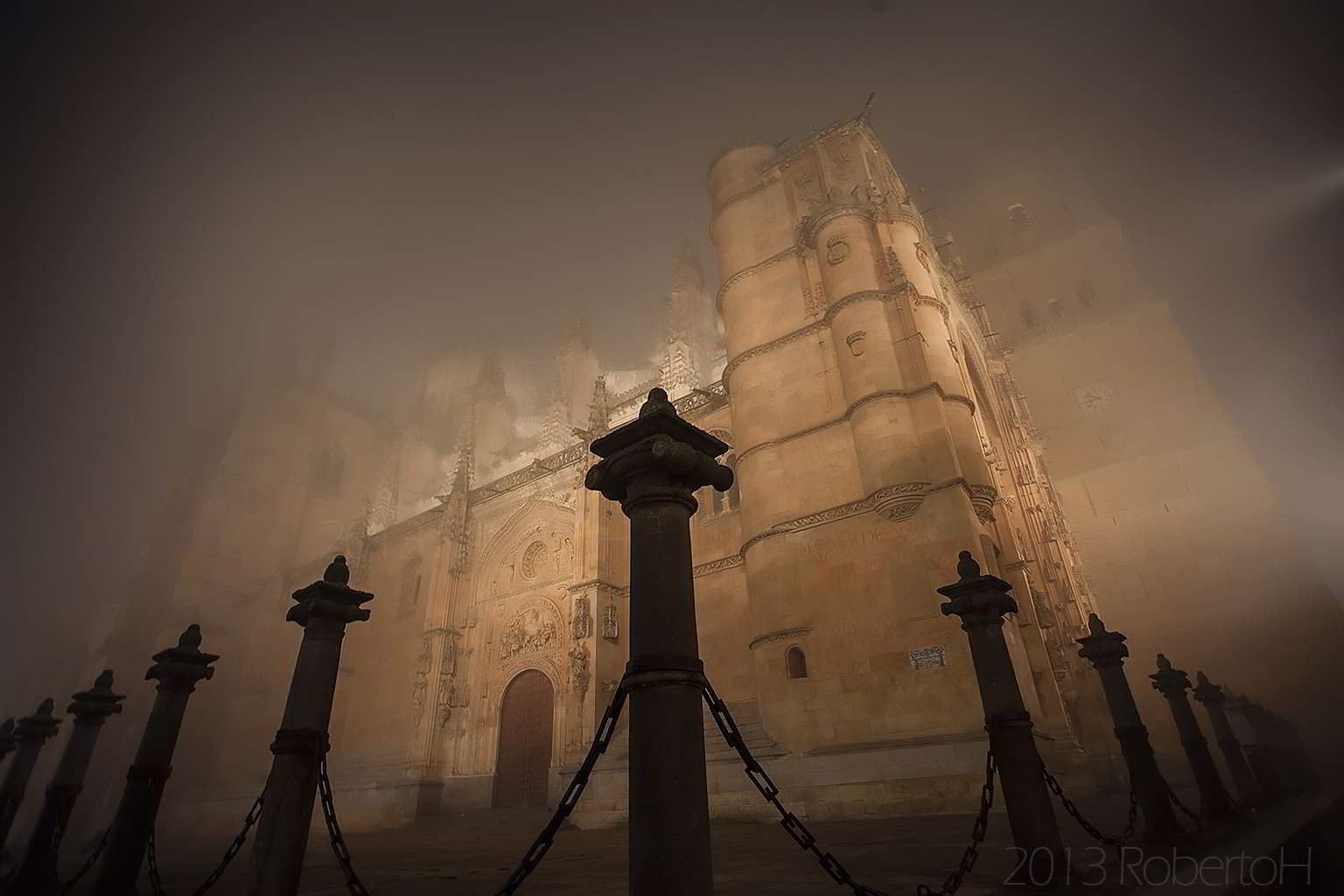 Foggy Night in Salamanca