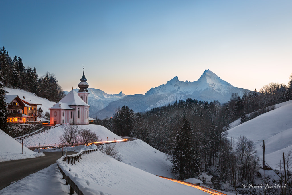 Maria Gern Church in Bavaria with Watzmann, Berchtesgaden, Germa by Frank Fischbach on 500px.com
