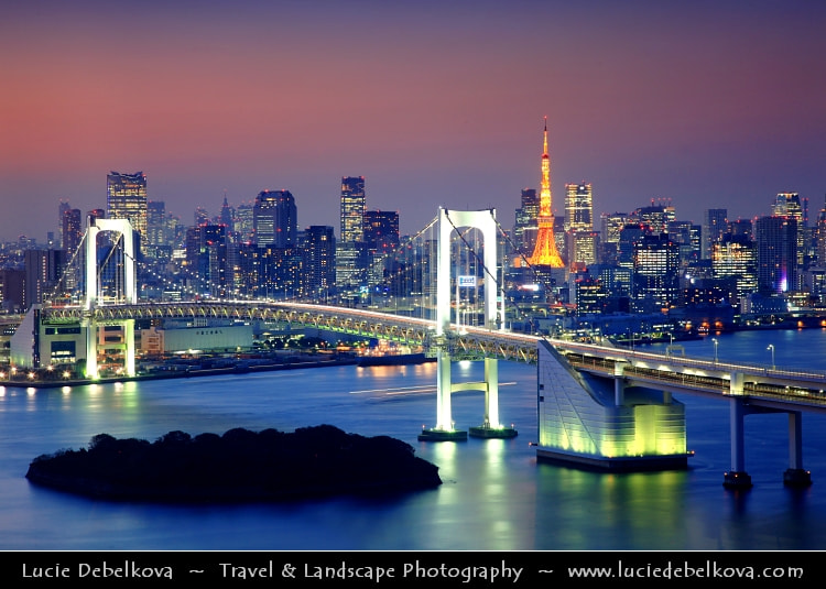 Japan - Honshu Island - Tokyo - Rainbow Bridge taken from the Fuji-TV Building