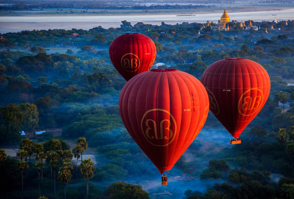 Balloons over Bagan 2 by JP Klovstad on 500px.com