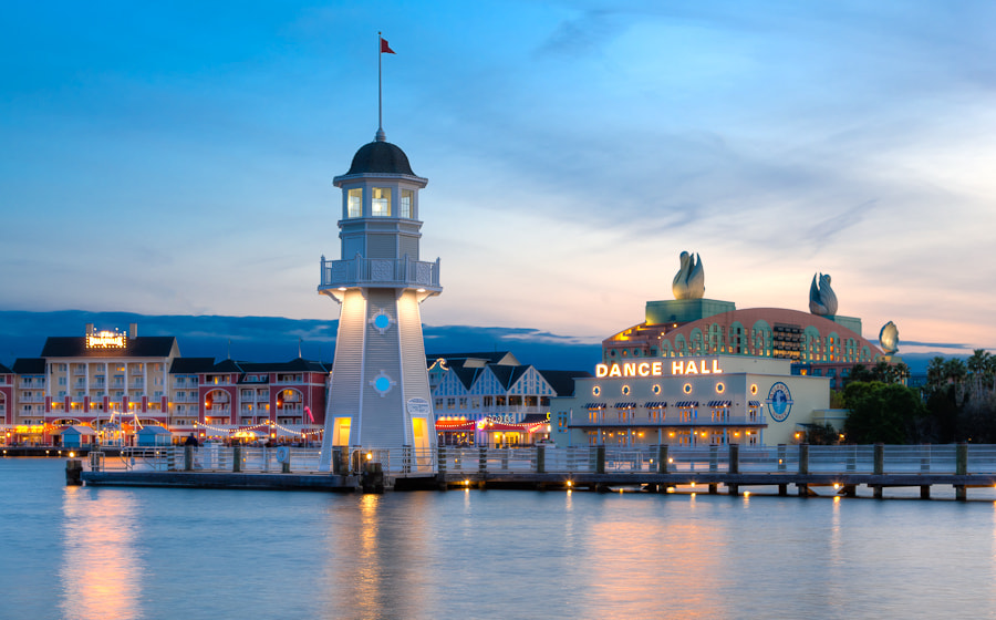 Disney Lighthouse and Boardwalk, Disney World, Florida. by Stanton