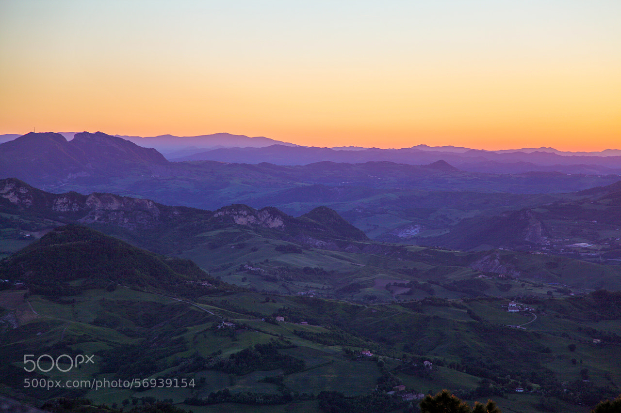 Canon EOS 5D Mark II sample photo. San marino sunset photography