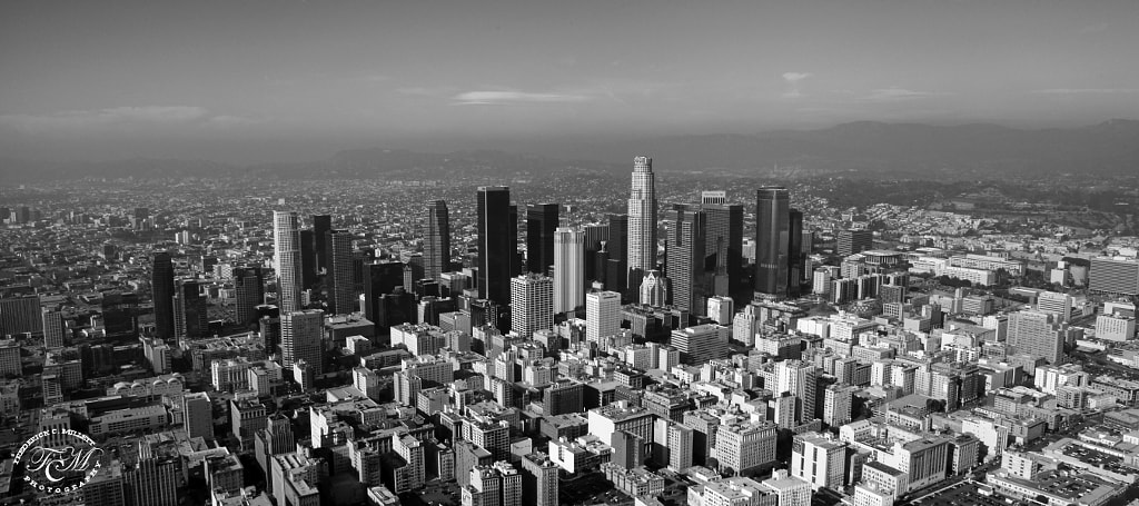 Los Angeles Skyline - Black & White by Frederick Millett / 500px