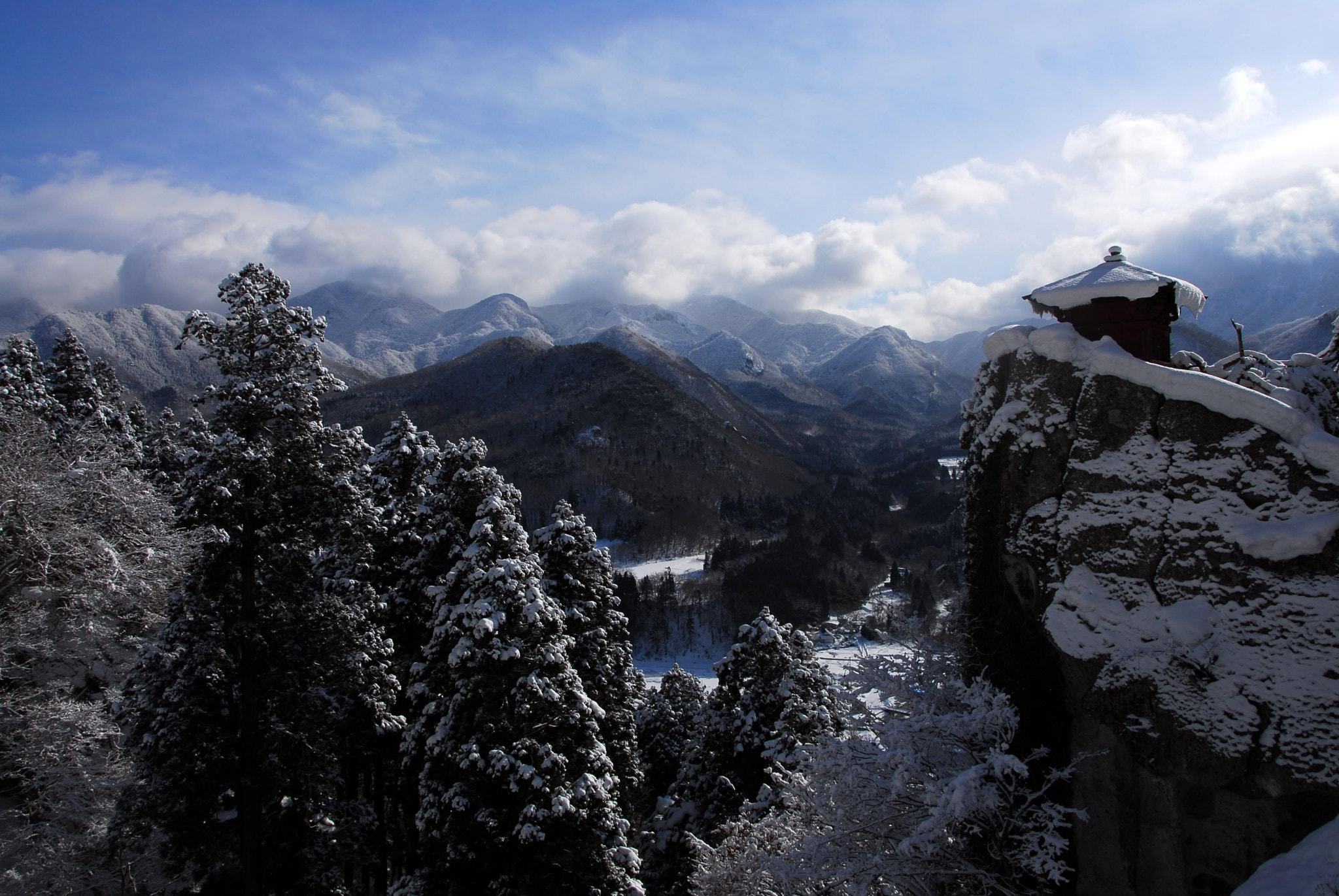 The scenery which I watched from Risshakuji