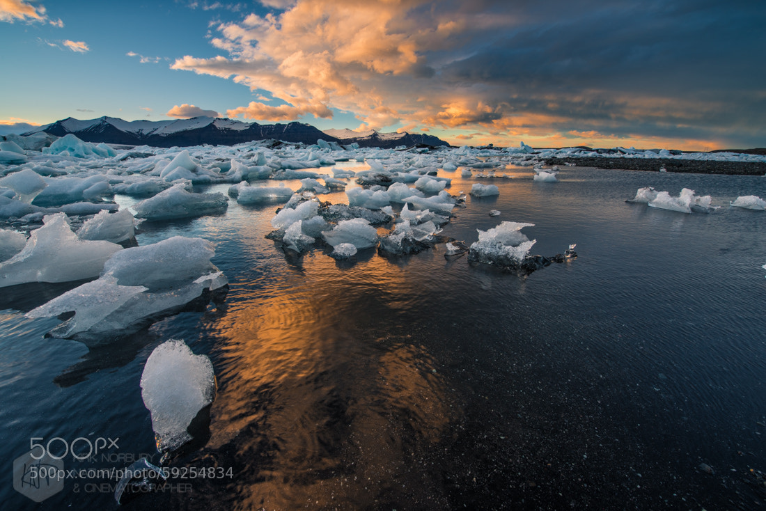 Nikon D800 sample photo. Sea of diamonds, iceland photography