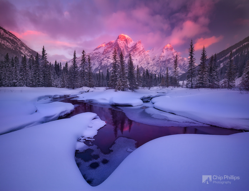 Mount Kidd Reflecting Pools Winter Horizontal By Chip Phillips   500px