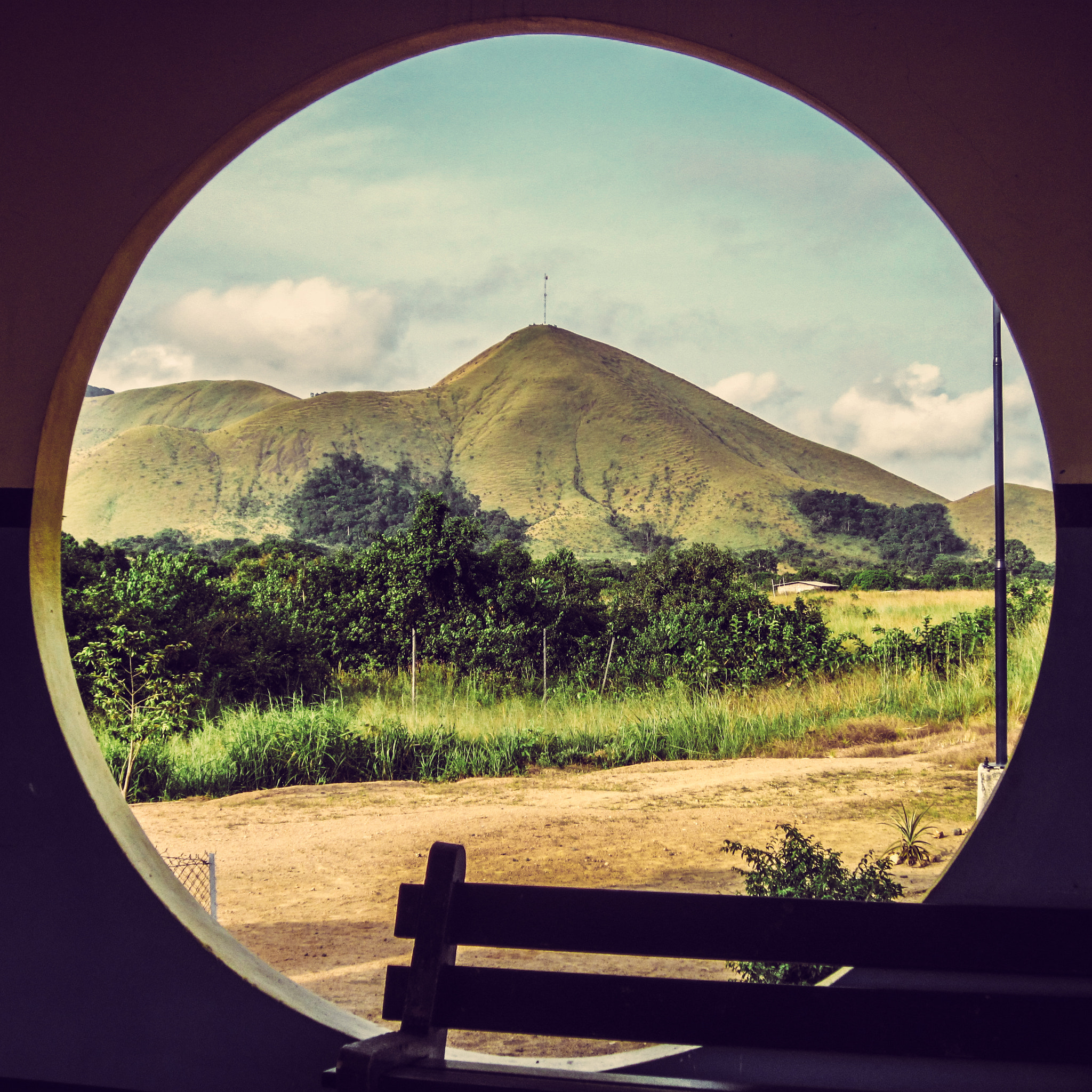 Train station window, Lope, Gabon