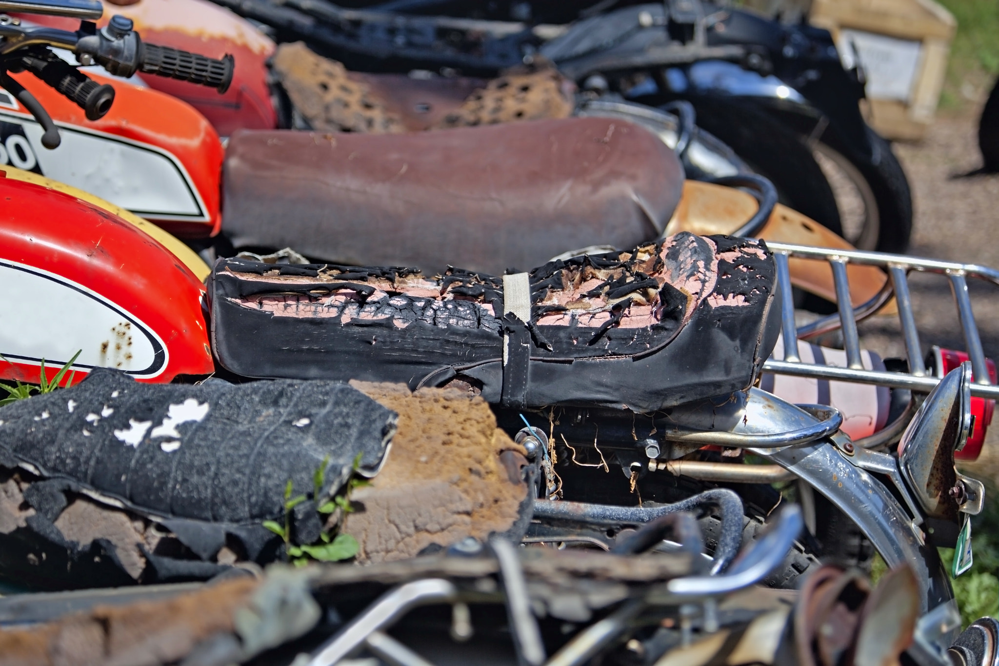 OLD BROKEN motorcycle on a cemetery motorcycles by FILOSOF Photo
