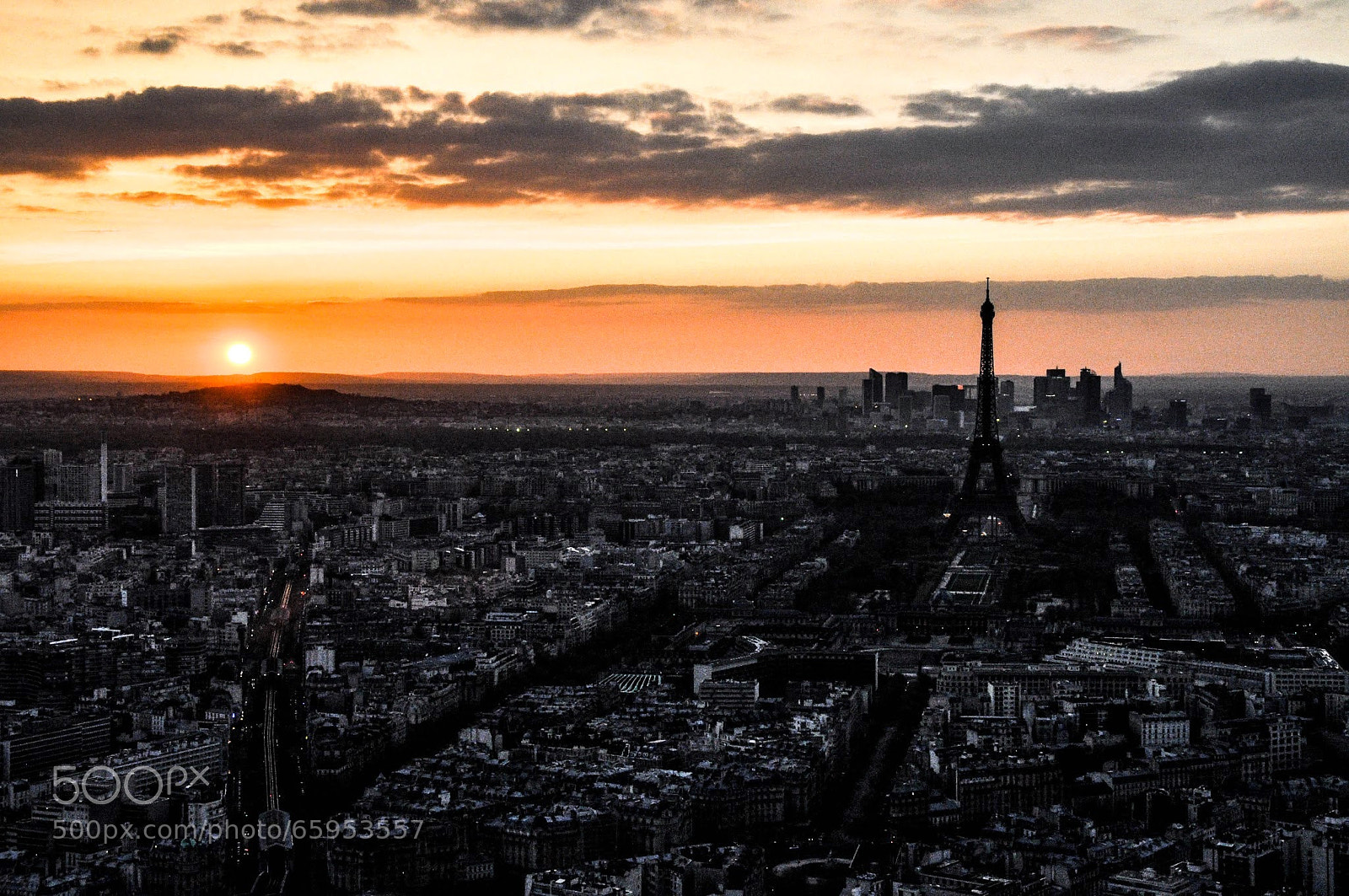 Nikon D90 sample photo. Sunset paris photography