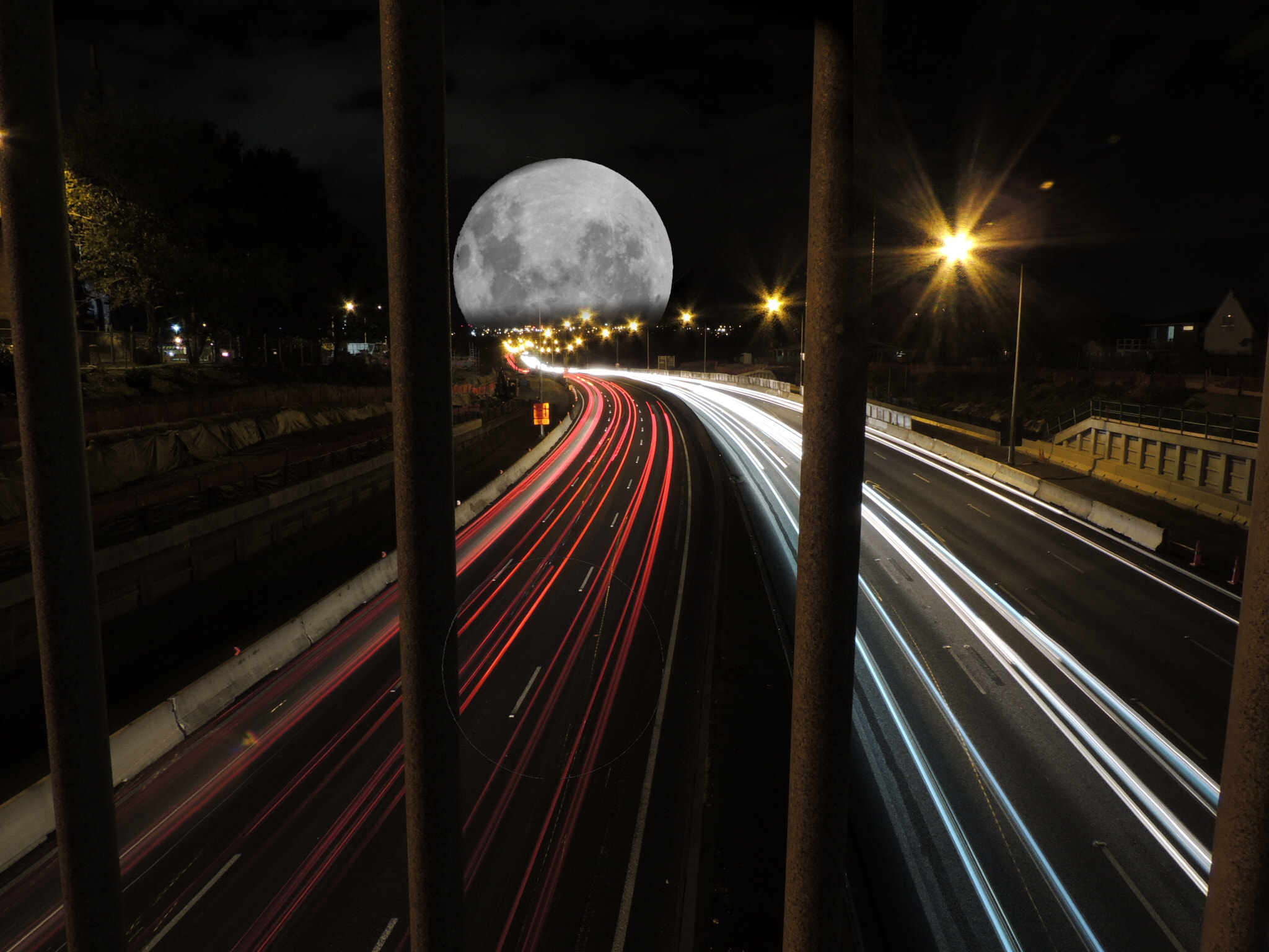 Moon over Carrington Road