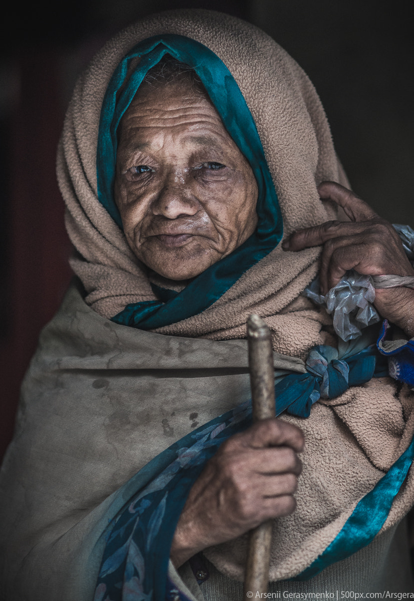 Old nepalese woman from Kathmandu