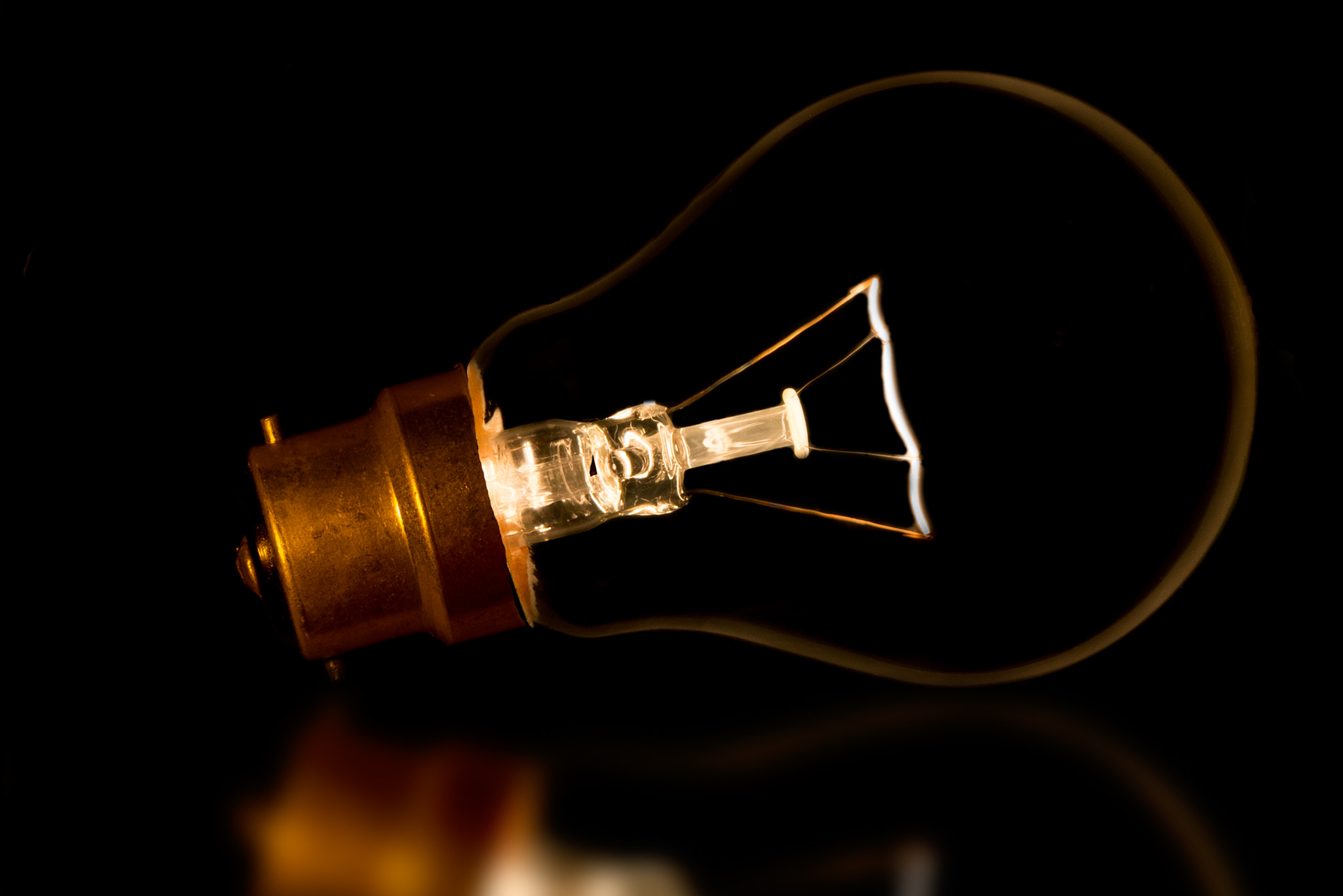 Lightbulb Unwired Reflection