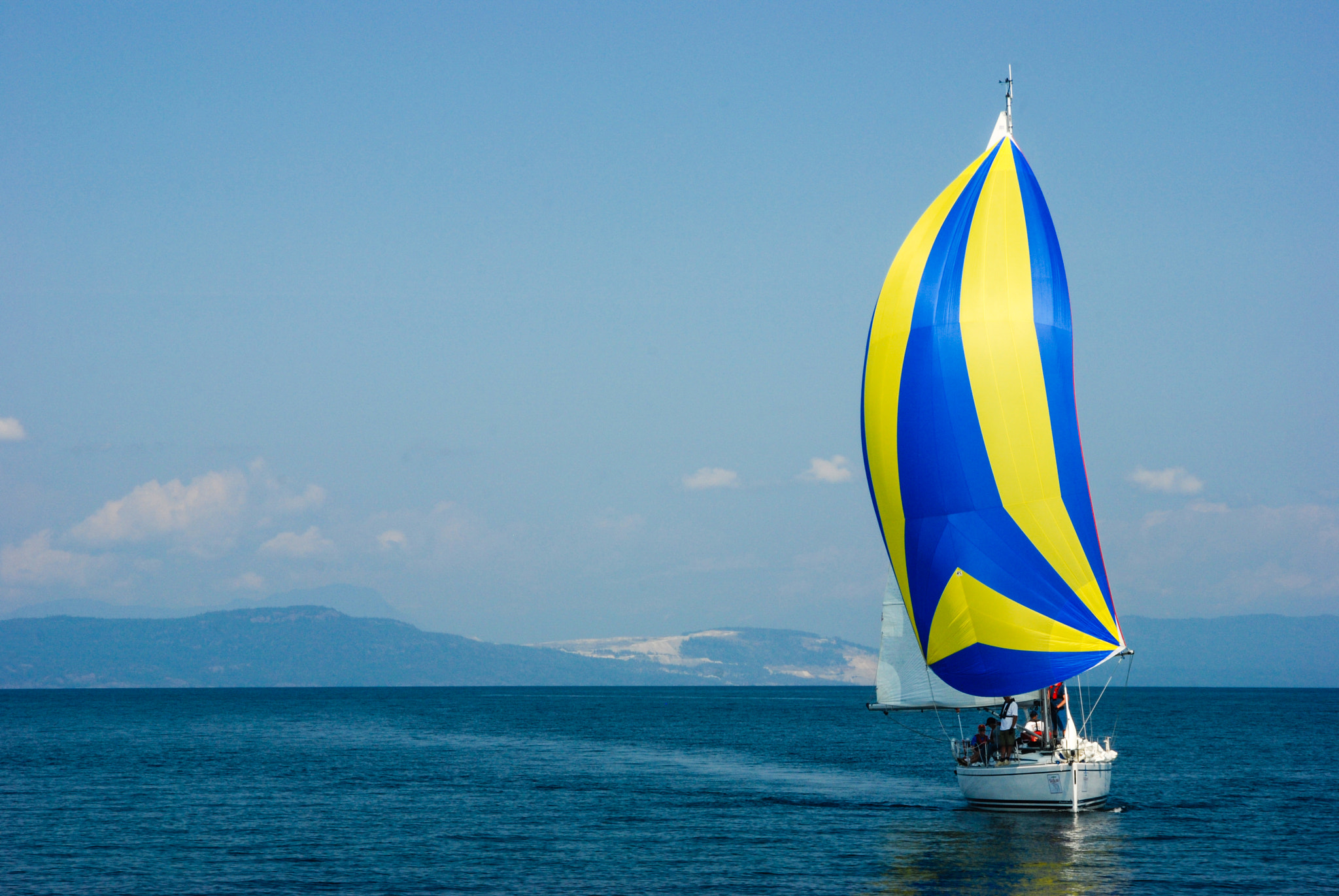 sailing down the straight