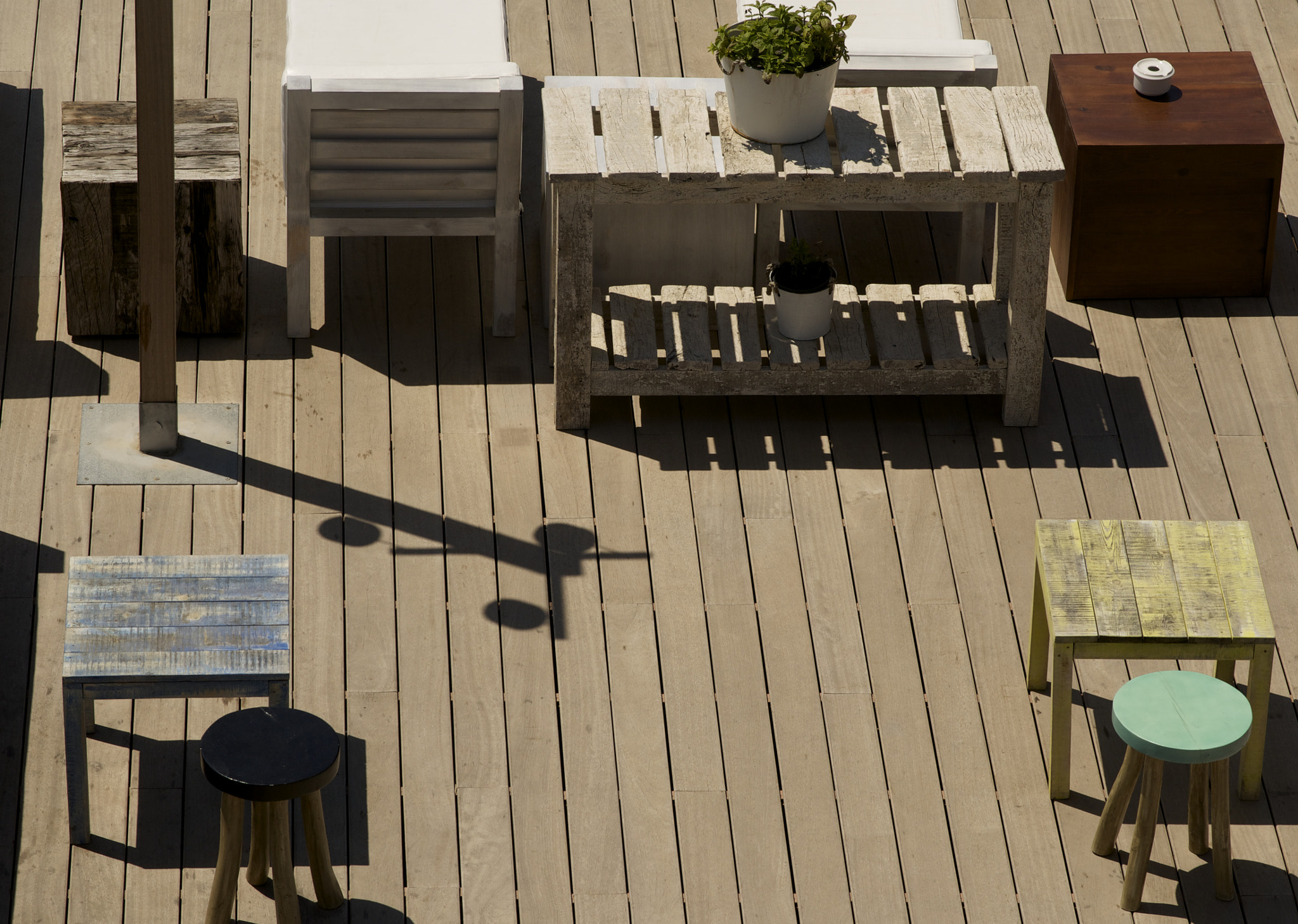 Shadows on wood