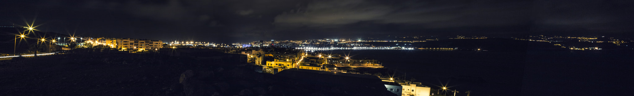 Midnight Panorama at Las Palmas de Gran Canaria
