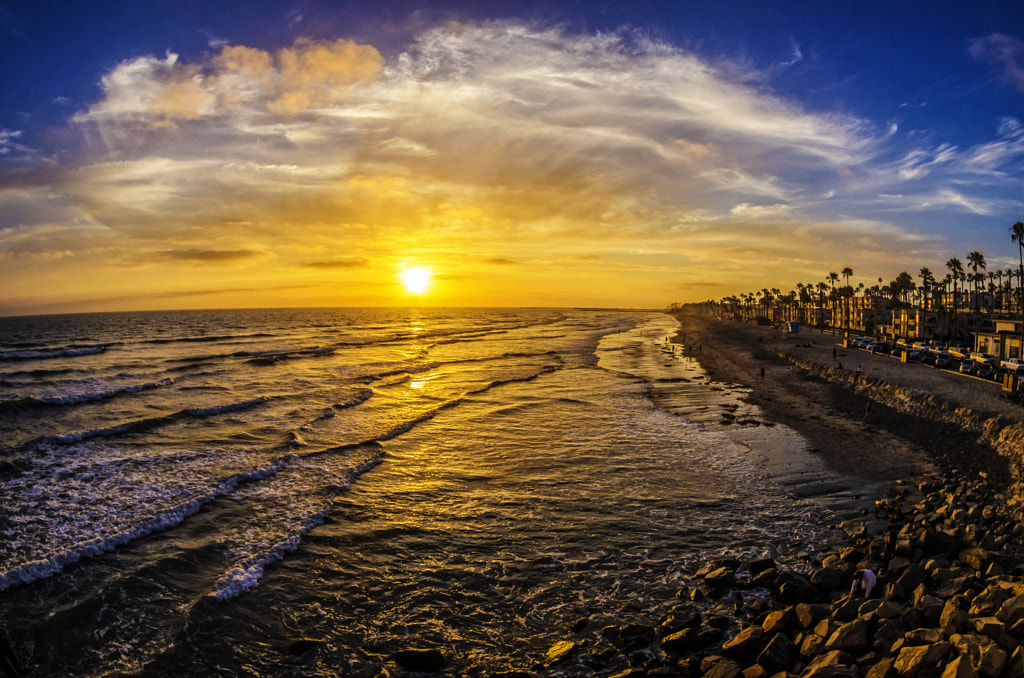 Sunset from the Oceanside Pier - June 2, 2014 by Rich Cruse on 500px.com