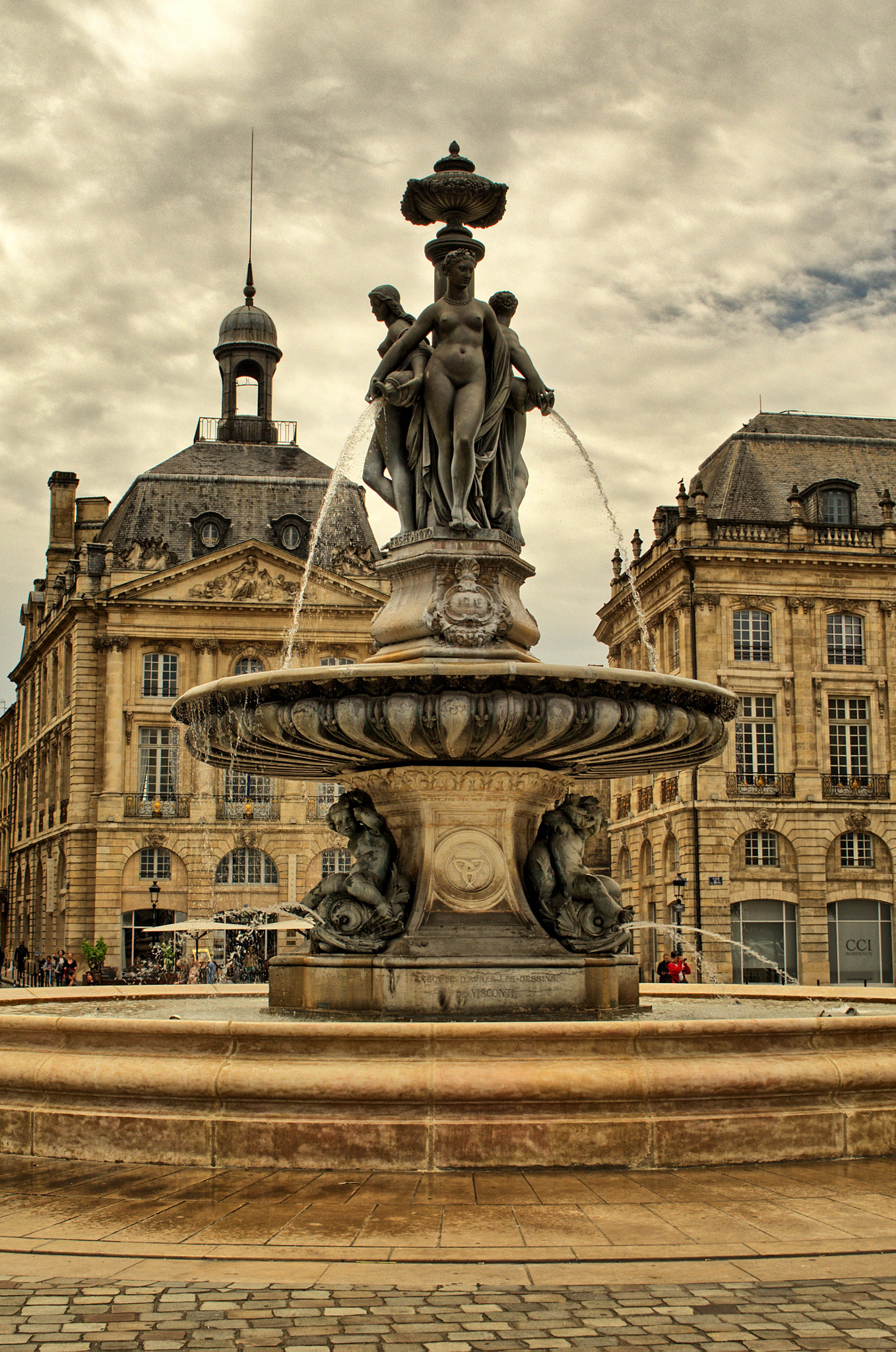 Fountain in Bordeaux, France