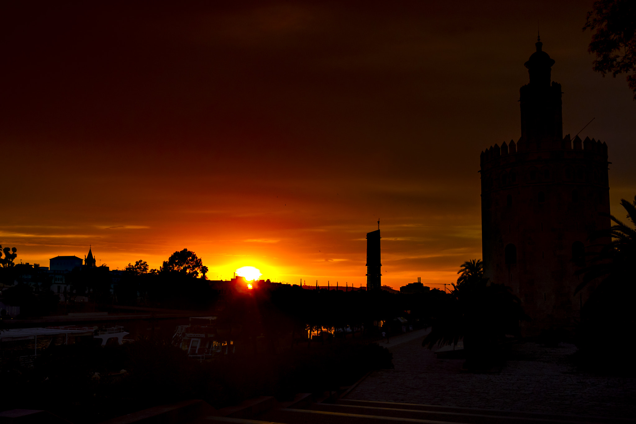 Puesta de sol Torre del Oro, Sevilla