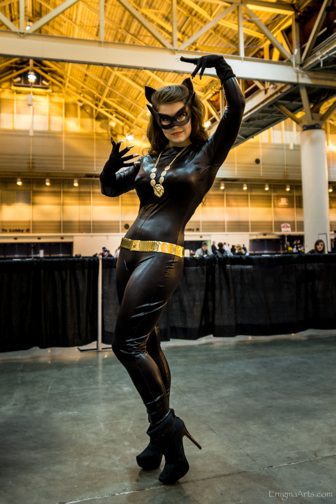60s TV Catwoman Cosplay Comic Con By Becky Plexc
