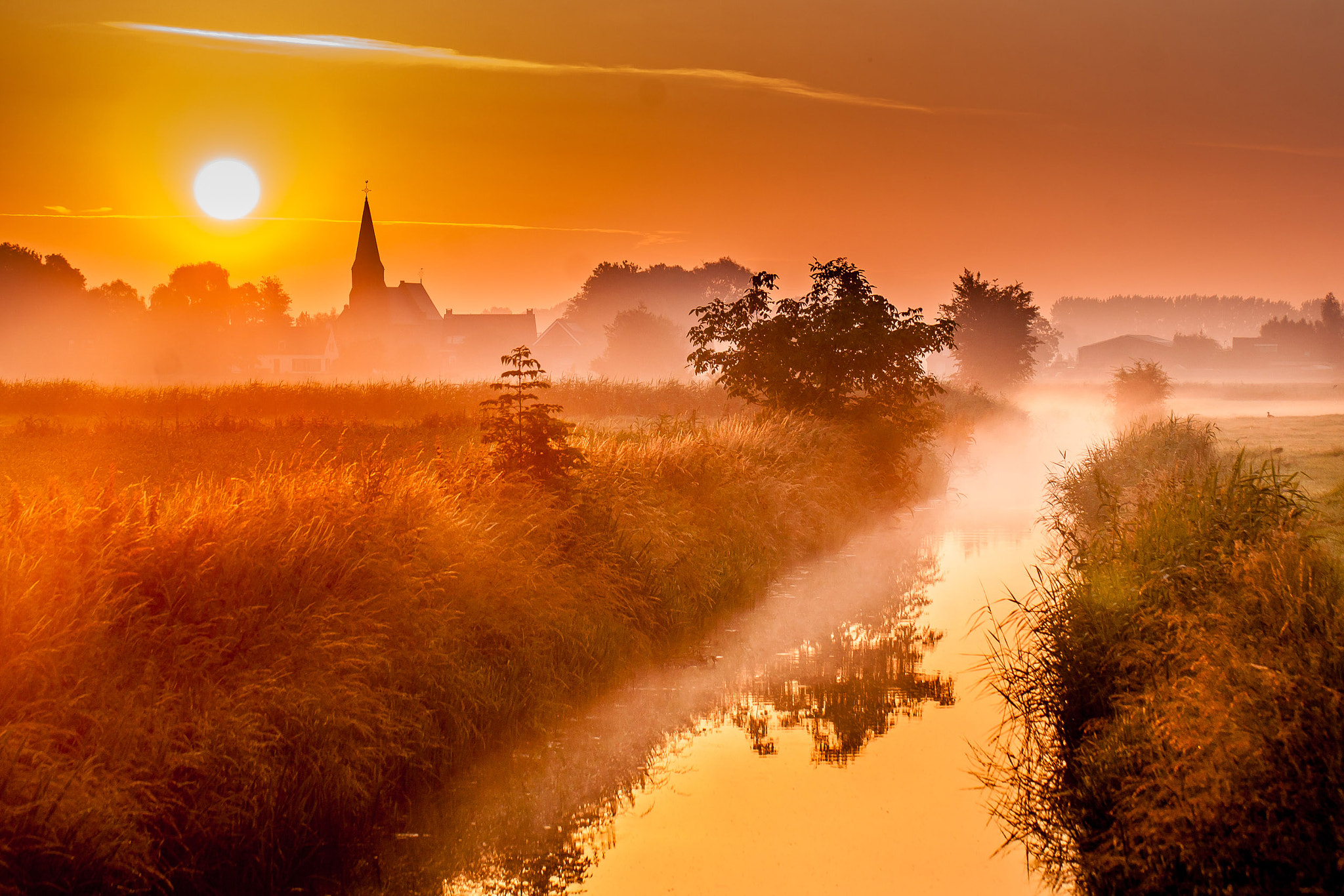 This morning The Netherlands colored Orange because they won the match