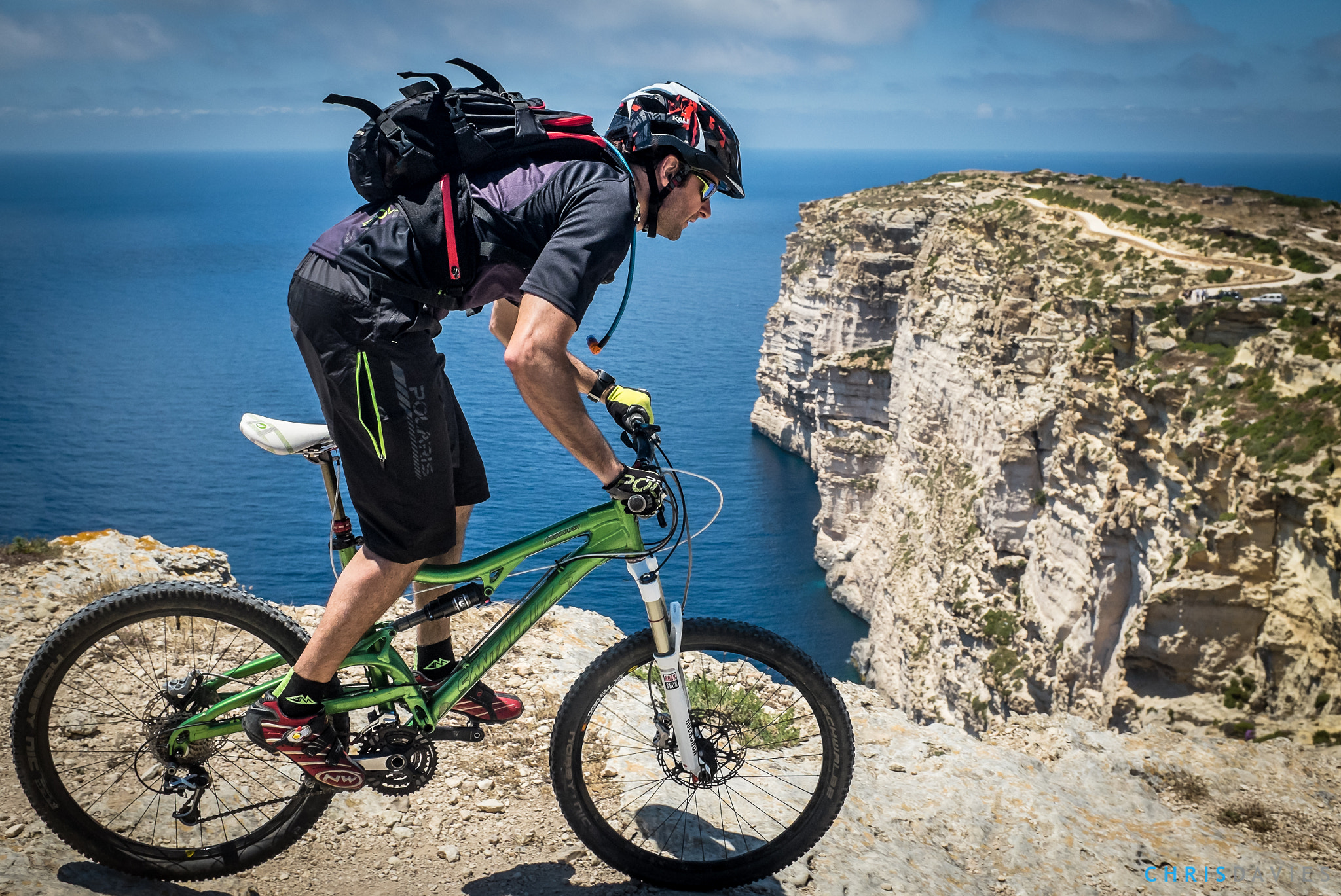 Riding the cliffs in Gozo