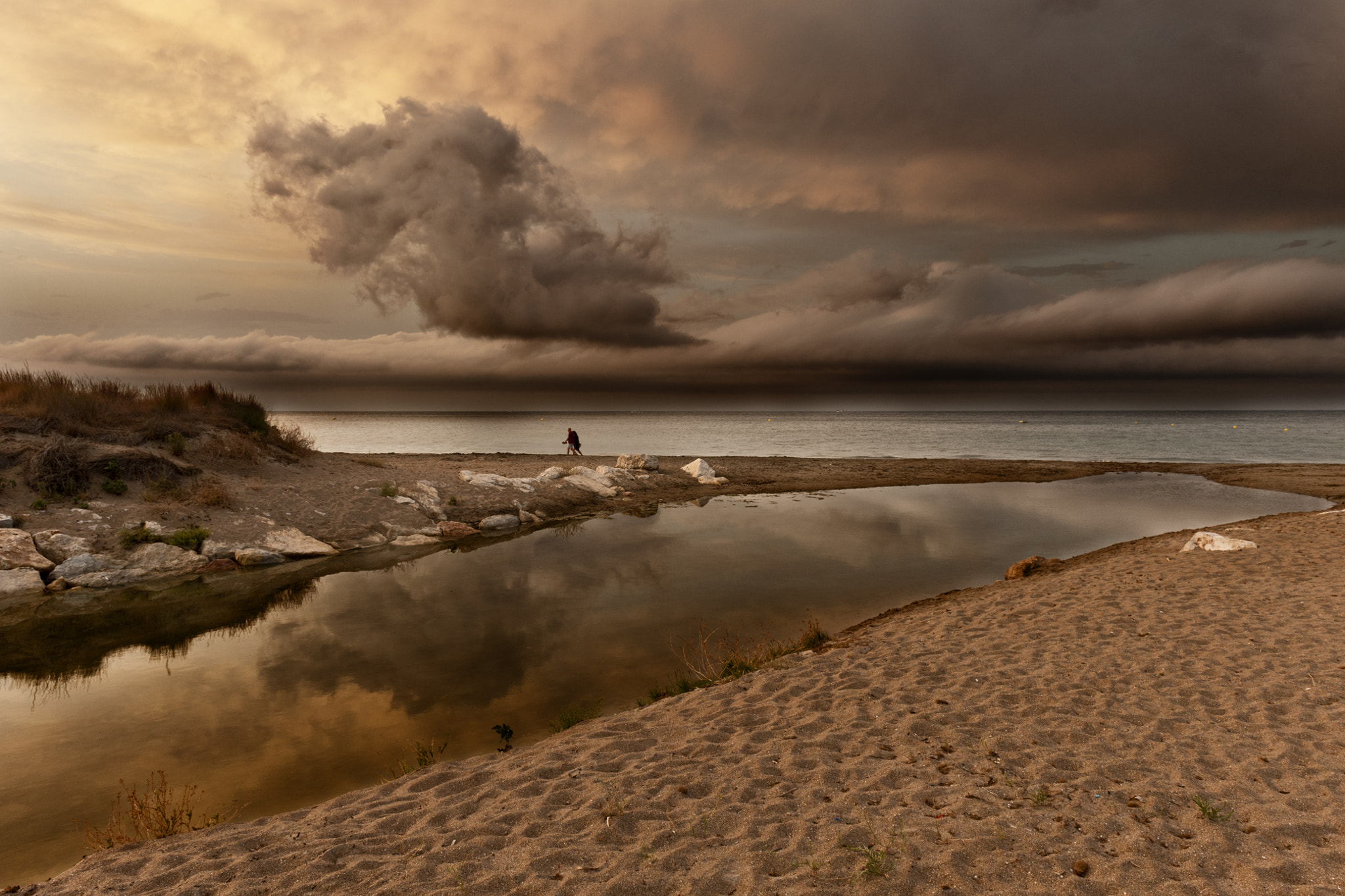 walking under the clouds