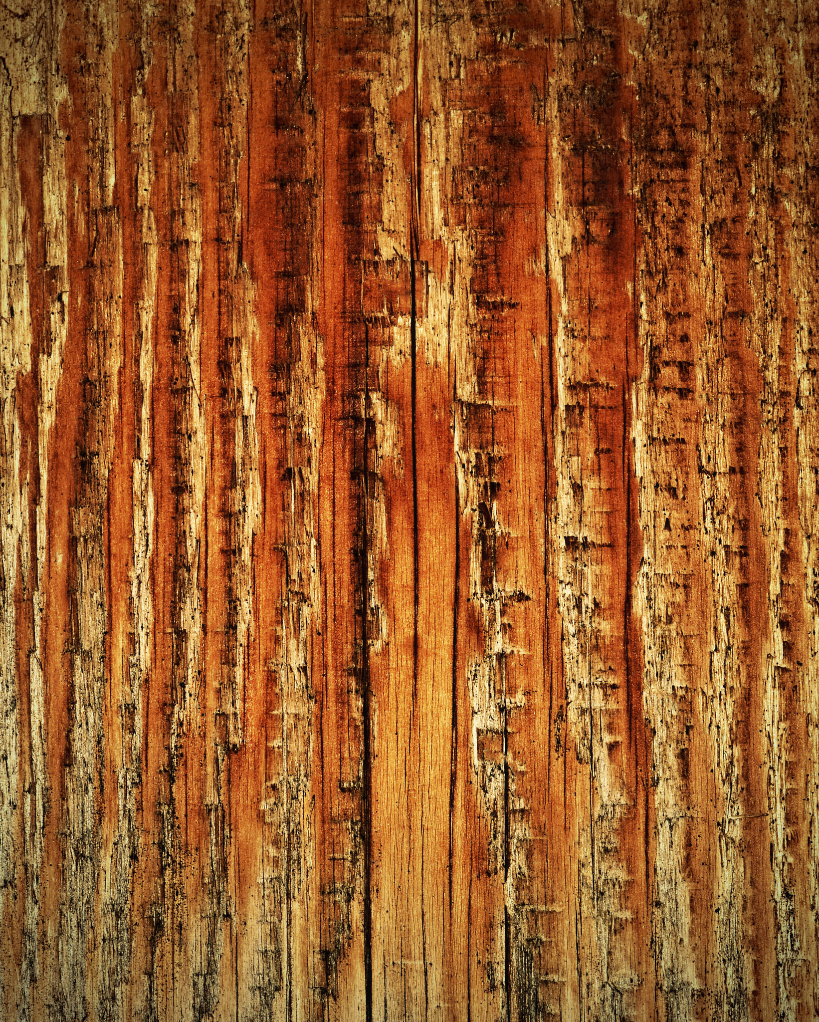 fiery tinted wooden board