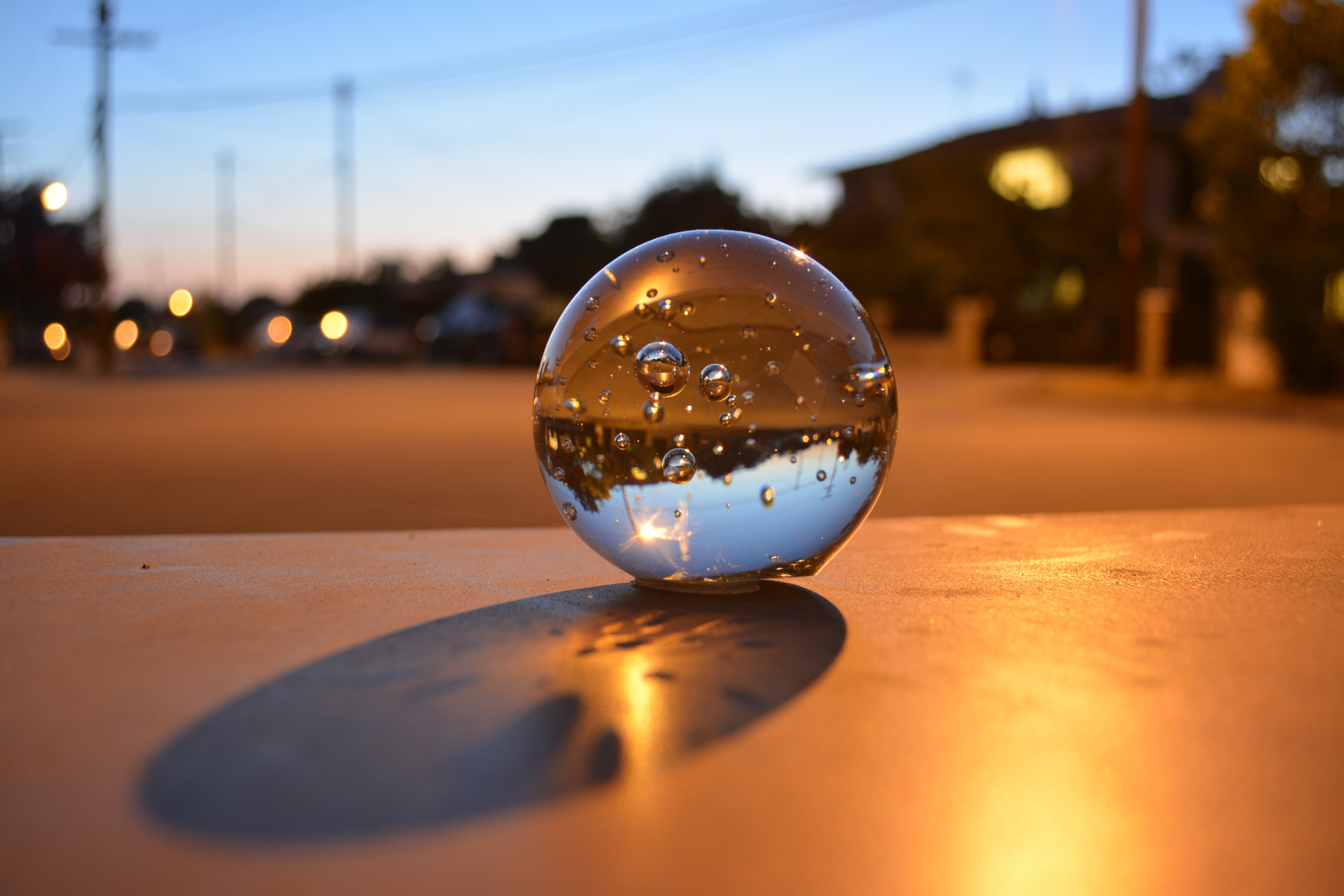 Glass Sphere Sunset