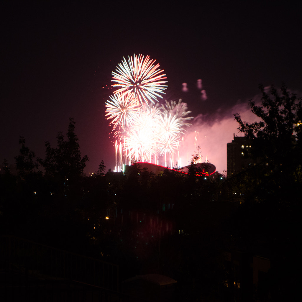The Calgary Stampede fireworks over the Saddledome by Viral In Nature