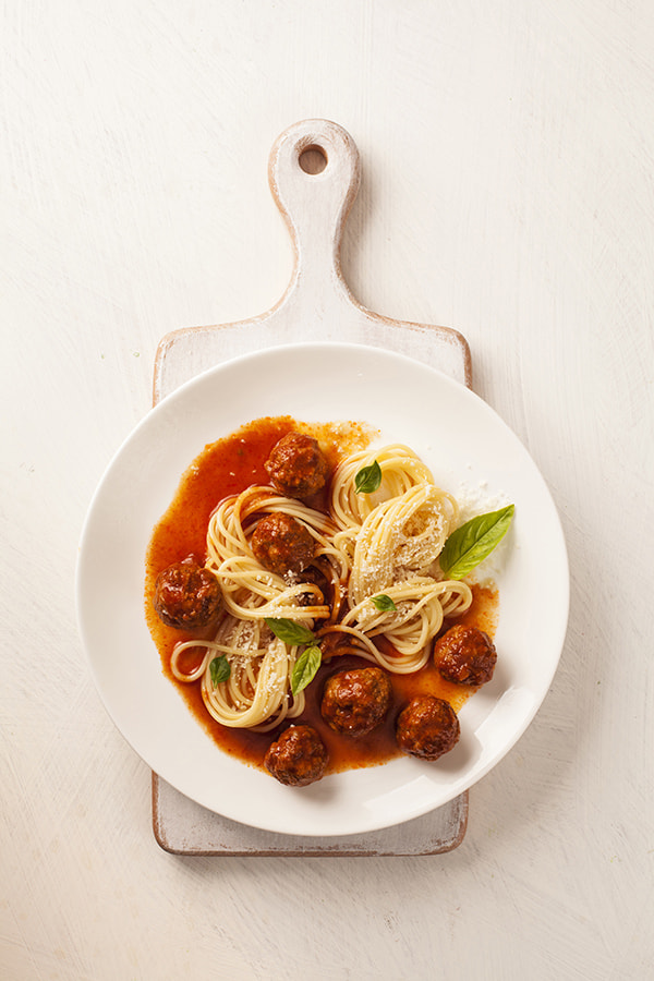 Spaghetti with meatballs