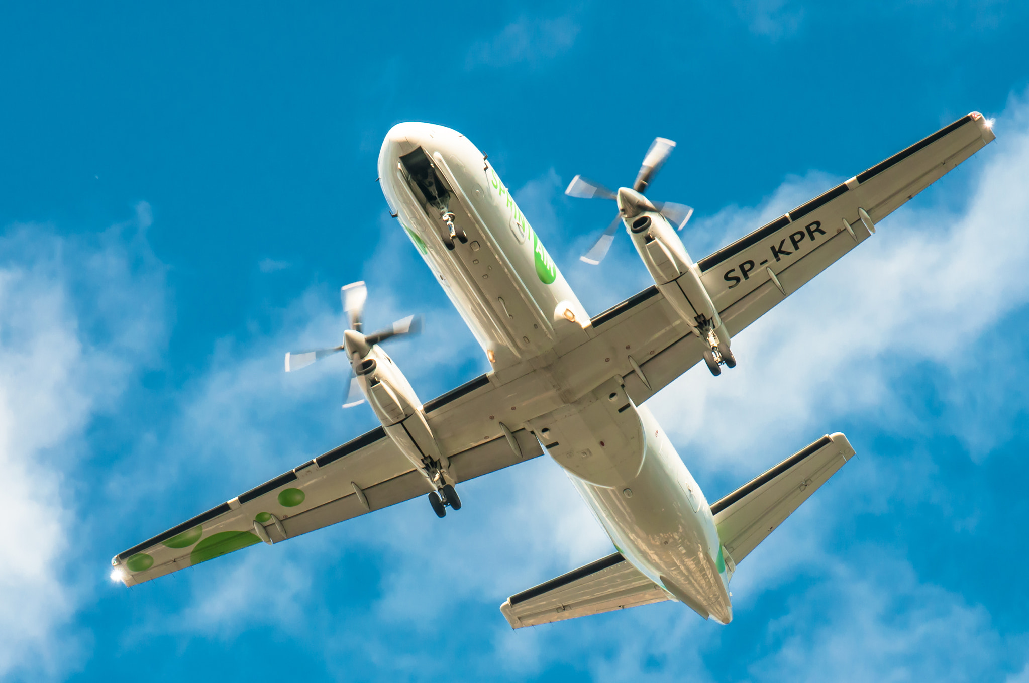 Big airplane in the sky - Passenger Airliner aircraft