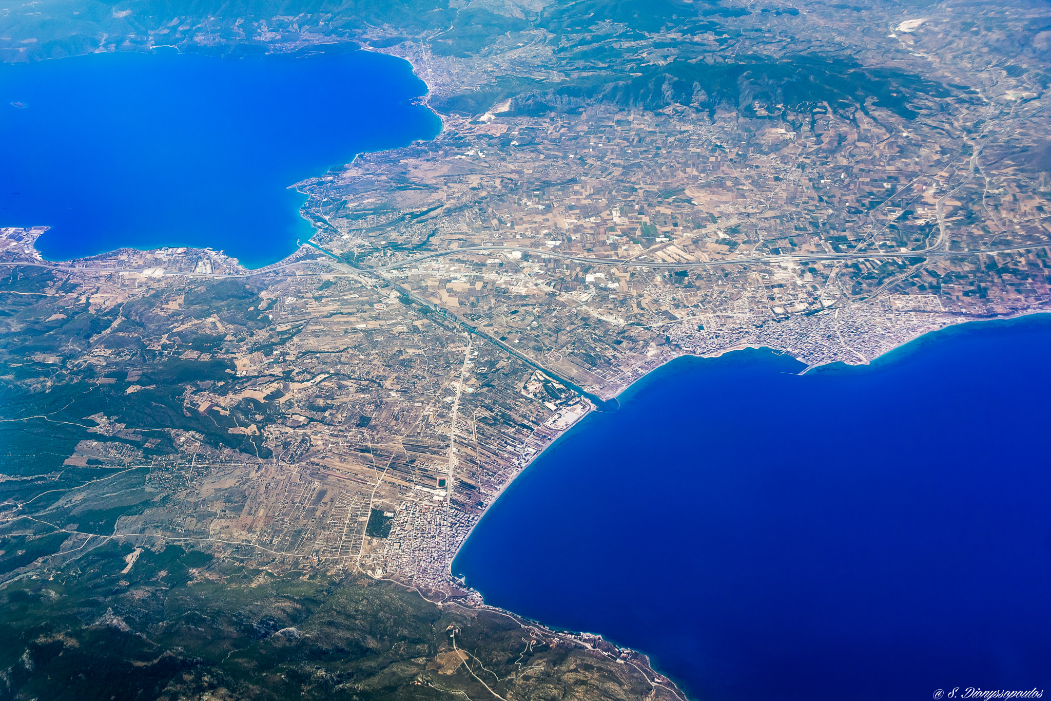 Aerial View of Corinthian Canal by Stephane Dionyssopoulos - Photo ...