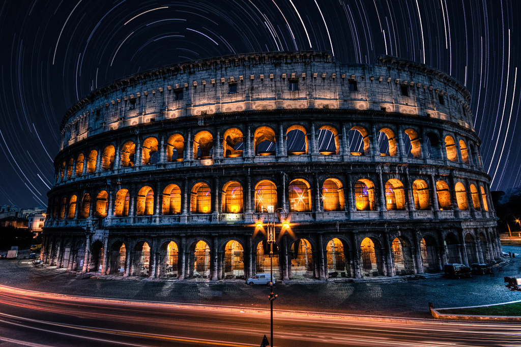 Star streaked Colosseum 